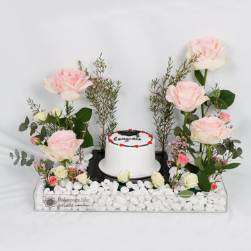 Graduation Flower And Cake Box
